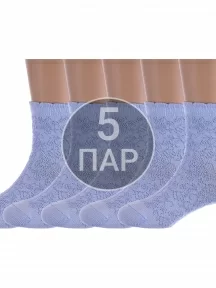 Комплект из 5 пар детских носков "Красная ветка" ГОЛУБЫЕ (5-С-520)
