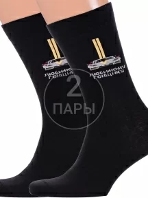 Комплект из 2 пар мужских носков "Красная ветка", 2-С-2072, ЧЕРНЫЕ