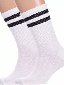 Комплект из 2 пар спортивных носков GRAND LINE, 2-С-109, БЕЛЫЕ
