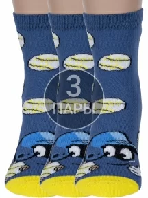Комплект из 3 пар детских носков RuSocks (Орудьевский трикотаж) рис. 02, ДЖИНС (3-Д3-13500)
