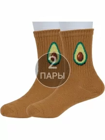 Комплект из 2 пар детских спортивных носков Гамма, 2-С1614, ГОРЧИЧНЫЕ