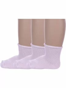 Комплект из 3 пар детских носков Альтаир, 3-С63, СВЕТЛО-РОЗОВЫЕ