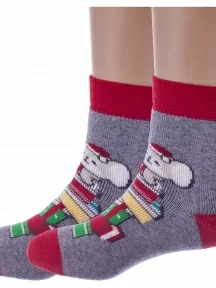 Комплект из 2 пар детских махровых носков Брестские (БЧК), 2-14С3060, рис. 893, СЕРЫЕ МЕЛАНЖ