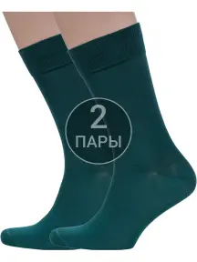 Комплект из 2 пар мужских носков Sergio Di Calze из мерсеризованного хлопка ЗЕЛЕНЫЕ (2-17SC6)