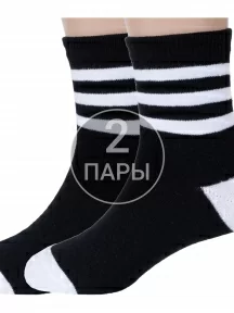 Комплект из 2 пар детских носков "Красная ветка", 2-С-1750, ЧЕРНЫЕ