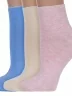 Комплект из 3 пар женских носков без резинки ХОХ, 3-G-1406, микс 9