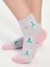 Детские носки LORENZline, Л104, СЕРО-РОЗОВЫЕ с мышками