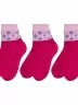 Комплект из 3 пар детских махровых носков Гамма, 3-С663, ТЕМНО-РОЗОВЫЕ