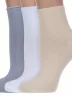 Комплект из 3 пар женских носков без резинки ХОХ, 3-G-1406, микс 4