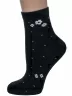 Женские носки Альтаир, С47, ЧЕРНЫЕ с белыми цветами