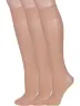 Комплект из 3 пар женских гольфов Conte Natural, телесные (3-14С-57СП/Tension soft 40Г)