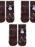 Комплект из 3 пар детских махровых носков Альтаир, 3-С129, КОРИЧНЕВЫЕ