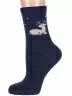 Женские теплые носки Hobby Line, Нжа6201-01, ТЕМНО-СИНИЕ