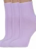 Комплект из 3 пар женских носков без резинки ХОХ, 3-G-1406, СИРЕНЕВЫЕ