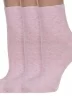 Комплект из 3 пар женских носков без резинки ХОХ, 3-G-1406, РОЗОВЫЙ МЕЛАНЖ