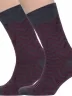 Комплект из 2 пар мужских носков MSCLUB №М33, 2-nm-356, ГРАФИТОВО-БОРДОВЫЕ