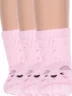 Комплект из 3 пар детских махровых носков Брестские (БЧК), 3-14С3060, рис. 060, БЛЕДНО-РОЗОВЫЕ