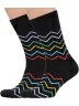 Комплект из 2 пар мужских носков MSCLUB №М43, 2-nm-465, ЧЕРНЫЕ с зигзагами