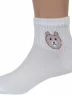 Подростковые носки LORENZline, П35, КРЕМОВЫЕ с мишкой