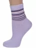 Женские носки Альтаир, С46, БЛЕДНО-СИРЕНЕВЫЕ с фиолетовыми полосками