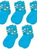 Комплект из 5 пар детских носков ХОХ, 5-D-3R2, БИРЮЗОВЫЕ