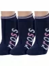 Комплект из 3 пар женских носков ХОХ, 3-G-3Rk, G-3R2 ТЕМНО-СИНИЕ