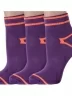 Комплект из 3 пар женских носков LORENZLine, 3-Д124, ФИОЛЕТОВЫЕ (пересорты исправить 23 и 25)