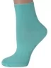 Женские носки без резинки ХОХ, G-1406, БИРЮЗОВЫЕ
