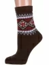 Женские полушерстяные носки LORENZline, В15, КОРИЧНЕВЫЕ