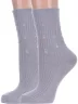Комплект из 2 пар женских носков Hobby Line, 2-Нжвип1024, СВЕТЛО-СЕРЫЕ