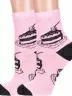 Комплект из 2 пар женских носков Альтаир, 2-А215, РОЗОВО-ЧЕРНЫЕ