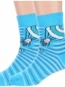 Комплект из 2 пар детских махровых носков Брестские (БЧК), 2-14С3060, рис. 411, БИРЮЗОВЫЕ
