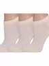 Комплект из 3 пар женских носков Grinston socks (PINGONS) из микромодала, 3-17D3, КРЕМОВЫЕ