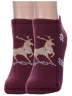 Комплект из 2 пар женских махровых шерстяных носков Альтаир, 2-ДМ-50, БОРДОВЫЕ