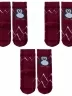 Комплект из 3 пар детских махровых носков Альтаир, 3-С129, БОРДОВЫЕ