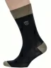 Мужские носки из мерсеризованного хлопка Sergio Di Calze (PINGONS), 15SC17, ЧЕРНЫЕ/ХАКИ