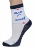 Спортивные подростковые носки LORENZline, П16, БЕЛО-СИНИЕ