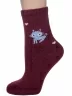 Детские махровые носки Hobby Line, 7617-6, БОРДОВЫЕ