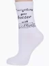 Женские носки "Челны Текстиль", L34ж, "Everything gets better with coffee"