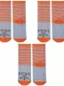 Комплект из 3 пар детских носков Альтаир, 3-С183, ОРАНЖЕВЫЕ с серым