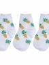 Комплект из 3 пар детских носков Альтаир, 3-А225, БЕЛЫЕ с бежевыми ананасами