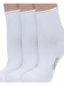 Комплект из 3 пар женских носков без резинки Grinston socks (PINGONS) из мерсеризованного хлопка, 3-15D22, БЕЛЫЕ
