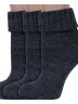 Комплект из 3 пар женских шерстяных носков RuSocks (Орудьевский трикотаж) ТЕМНО-СЕРЫЕ (3-Ж-195)