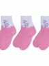 Комплект из 3 пар детских махровых носков Гамма, 3-С663, БЕЛО-РОЗОВЫЕ