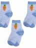 Комплект из 3 пар детских носков RuSocks (Орудьевский трикотаж), 3-Д3-13792М, рис. 01, БЕЛО-ГОЛУБЫЕ
