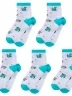 Комплект из 5 пар детских носков LORENZLine, 5-Л98, БИРЮЗОВЫЕ
