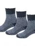 Комплект из 3 пар детских теплых носков RuSocks (Орудьевский трикотаж) ТЕМНО-СЕРЫЕ с белым, рис. 0 (3-Д-382)