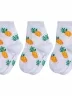 Комплект из 3 пар детских носков Альтаир, 3-А225, БЕЛЫЕ с желтыми ананасами