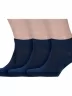 Комплект из 3 пар бамбуковых носков Grinston socks (PINGONS), 3-15D33, СИНИЕ