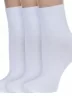 Комплект из 3 пар женских носков без резинки ХОХ, 3-G-1406, БЕЛЫЕ